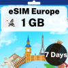 eSIM Europa - 1 GB - 7 Días