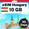 eSIM Hungary - 10 GB - 30 days