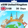 eSIM United Kingdom - 5 GB - 50 SMS - 50 Mins - 30 days