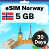 eSIM Norway - 5 GB - 30 days