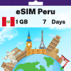 eSIM Peru - 1 GB - 7 days