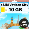 eSIM Vatican City - 10 GB - 30 days