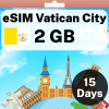 eSIM Vatican City - 2 GB - 15 days