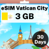 eSIM Vatican City - 3 GB - 30 days