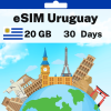 eSIM Uruguay - 20 GB - 30 days
