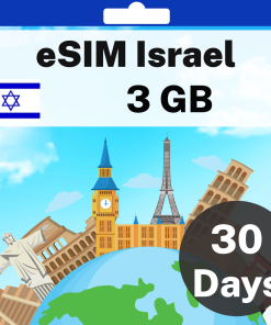 eSIM Israel - 3 GB - 30 SMS - 30 Mins - 30 days