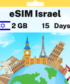 eSIM Israel - 2 GB - 20 SMS - 20 Mins - 15 days
