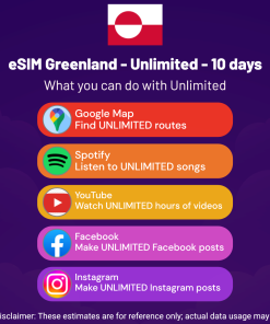 eSIM Greenland - Unlimited - 10 days