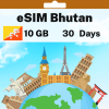 eSIM Bhutan - 10 GB - 30 days