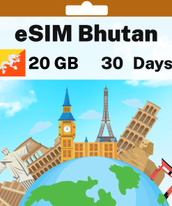 eSIM Bhutan - 20 GB - 30 days