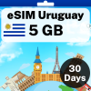 eSIM Uruguay - 5 GB - 30 days