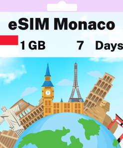 eSIM Monaco - 1 GB - 7 days