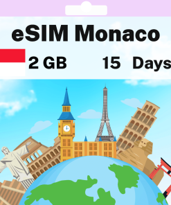 eSIM Monaco - 2 GB - 15 days