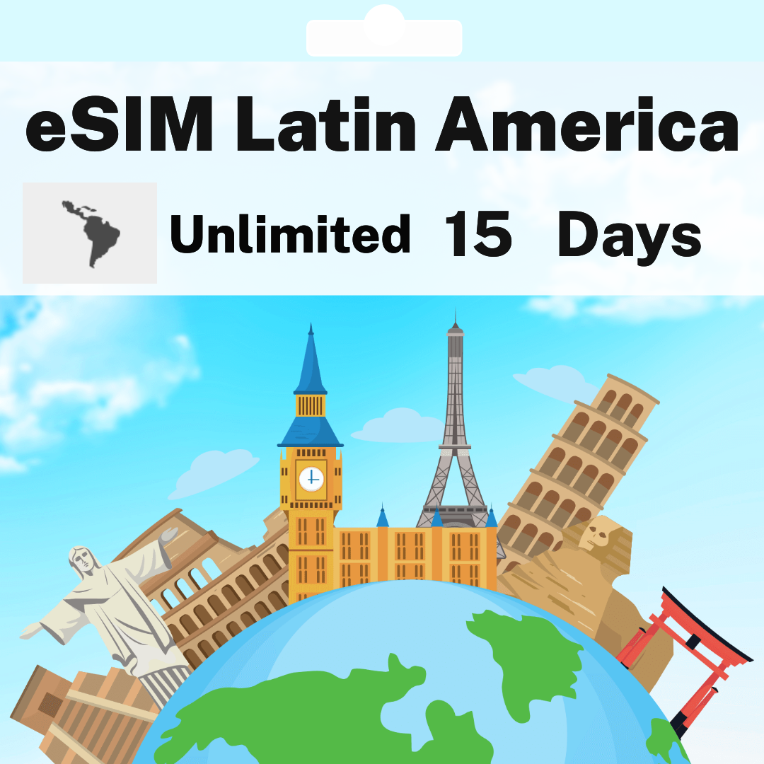 af7b6320-2014-402f-b93d-1954c2f7d289.png eSIM Latin America - Unlimited - 15 days
