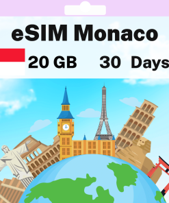 eSIM Monaco - 20 GB - 30 days