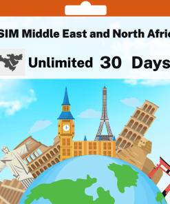 eSIM Middle East and North Africa - Unlimited - 30 days