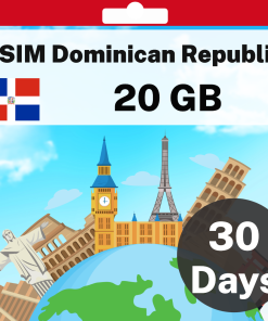 eSIM Dominican Republic - 20 GB - 30 days