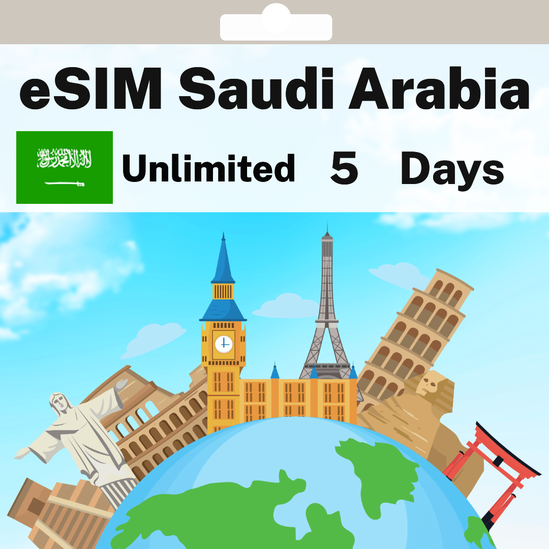 00145467-790e-41ce-ae92-7be387e9cc1e.png eSIM Saudi Arabia - Unlimited - 5 days