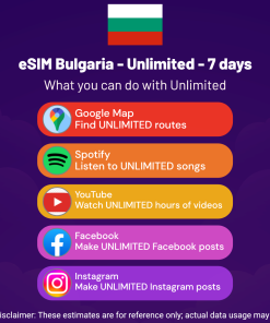 eSIM Bulgaria - Unlimited - 7 days