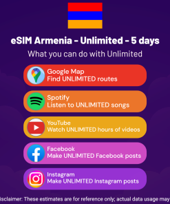 eSIM Armenia - Unlimited - 5 days