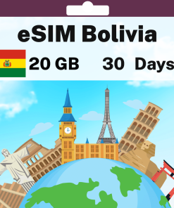 eSIM Bolivia - 20 GB - 30 days