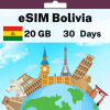 eSIM Bolivia - 20 GB - 30 days