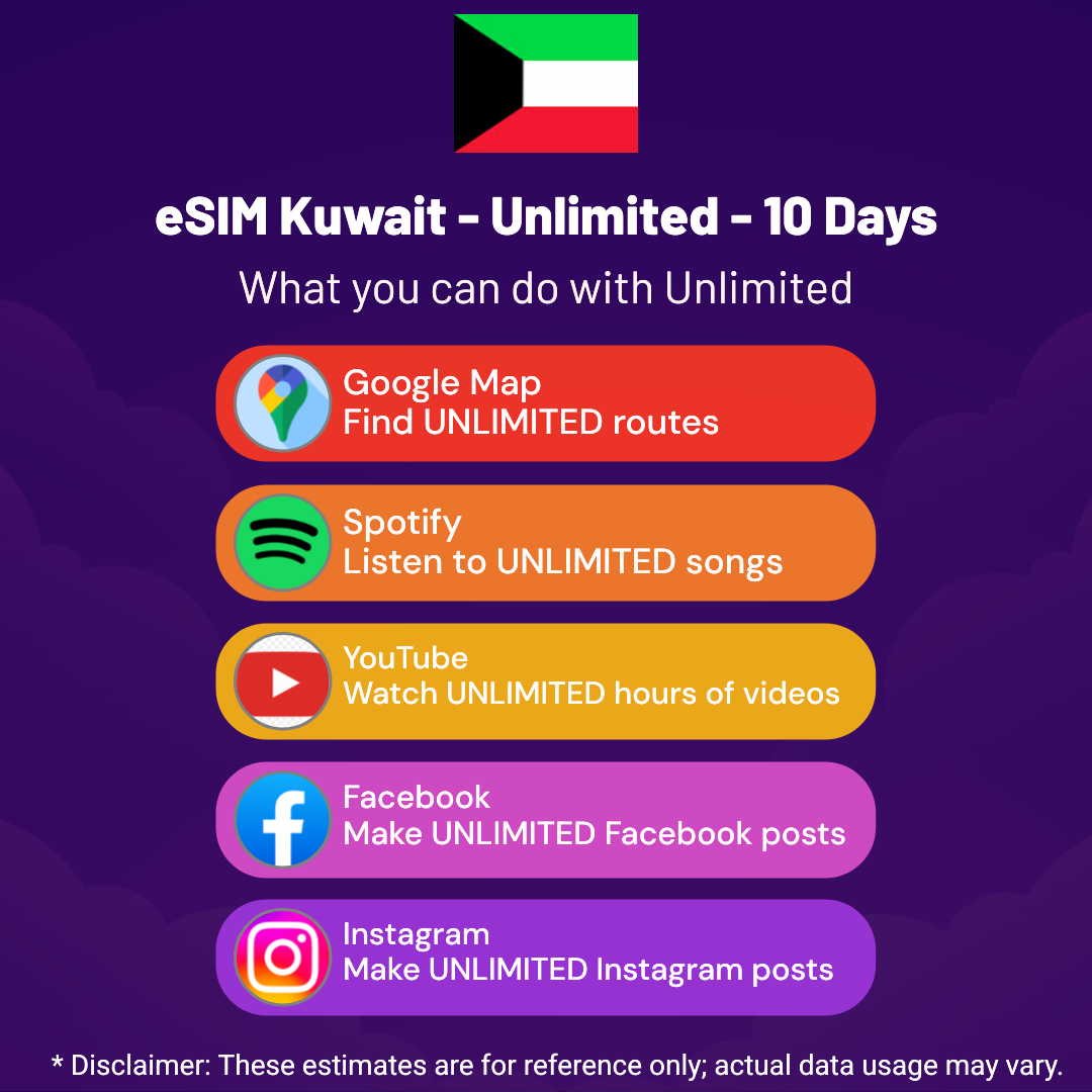 2660a477-fa13-43c0-aa72-4e573181c98c.png eSIM Kuwait - Unlimited - 10 days