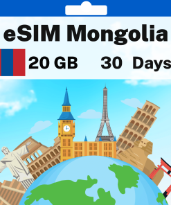 eSIM Mongolia - 20 GB - 30 days
