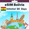 eSIM Bolivia - Unlimited - 30 days