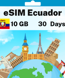 eSIM Ecuador - 10 GB - 30 days