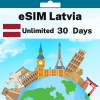eSIM Latvia - Unlimited - 30 days