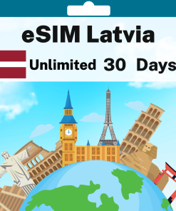 eSIM Latvia - Unlimited - 30 days
