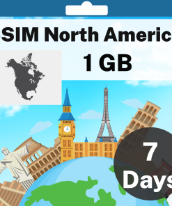 شريحة eSIM أمريكا الشمالية - 1 جيجا بايت - 7 أيام