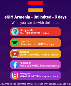 eSIM Armenia - Unlimited - 3 days