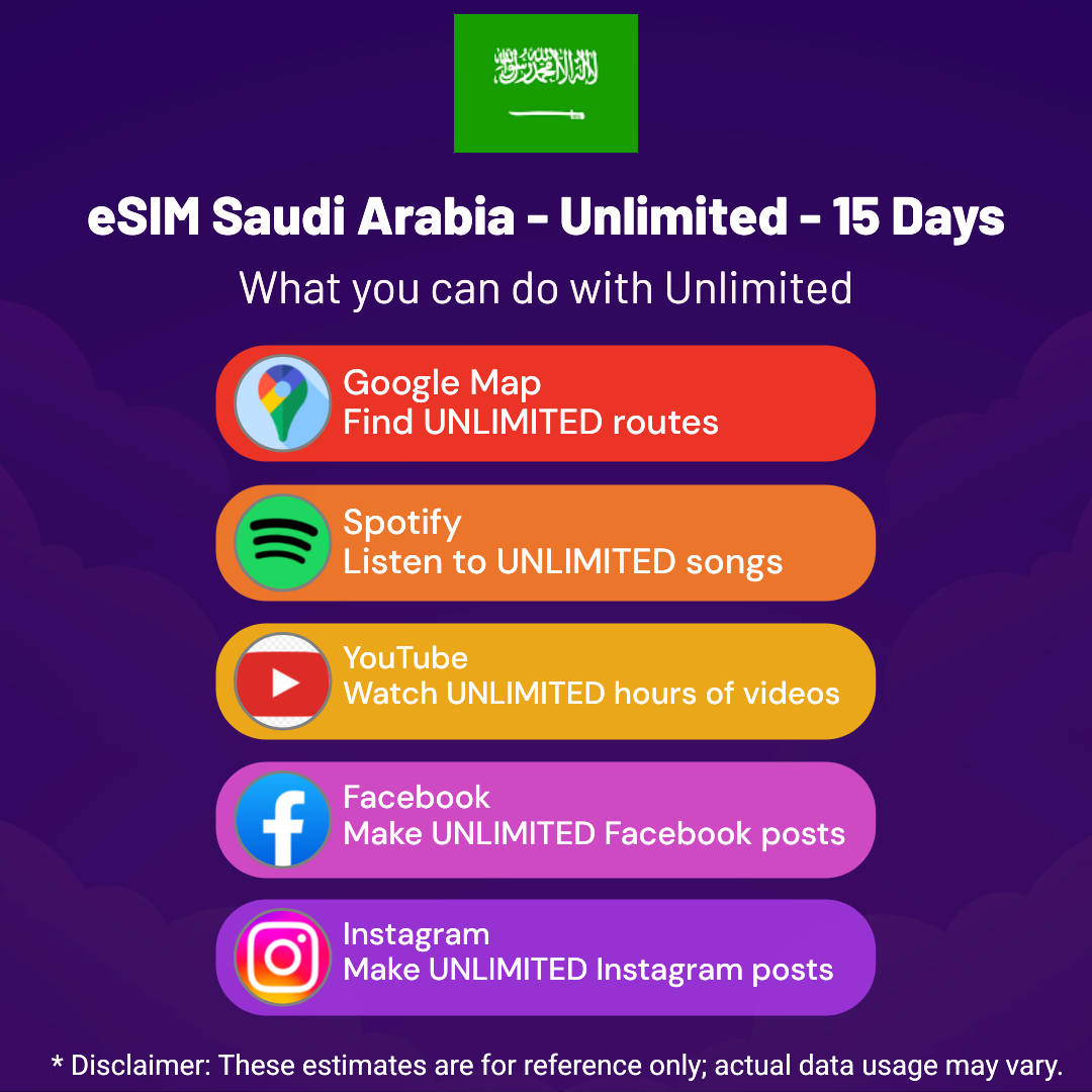 815c3d2d-d773-4ed0-ab8e-0be9b192c5bc.png eSIM Saudi Arabia - Unlimited - 15 days