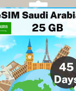 eSIM Saudi Arabia - 25 GB - 45 days