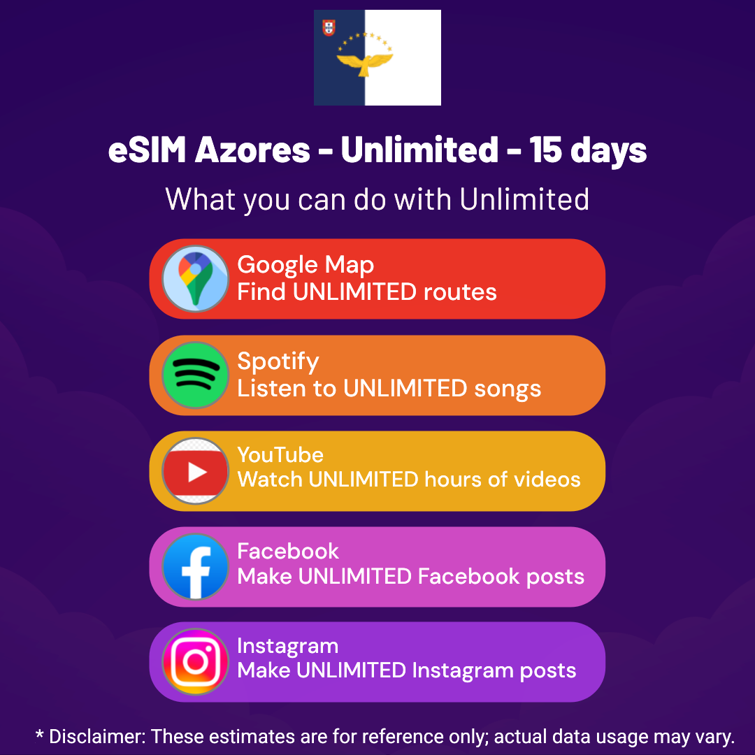 b554385b-8331-406c-8437-f9a2b1678648.png eSIM Azores - Unlimited - 15 days