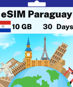 eSIM Paraguay - 10 GB - 30 days