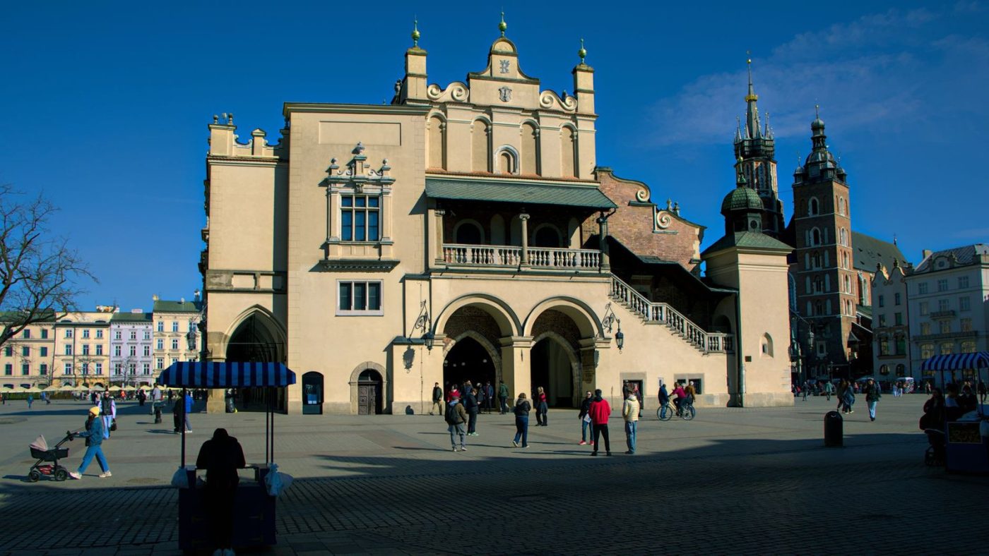 Krakow old town square, Poland travel eSIM guide