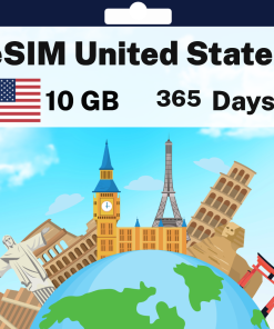 eSIM United States - 10 GB - 30 SMS - 75 Mins - 365 days