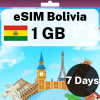 eSIM Bolivia - 1 GB - 7 days