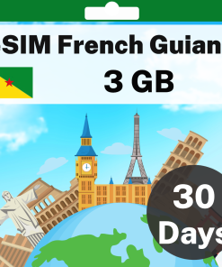 eSIM French Guiana - 3 GB - 30 days