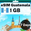 eSIM Guatemala - 1 GB - 7 days