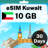 eSIM Kuwait - 10 GB - 30 days