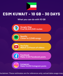 eSIM Kuwait - 10 GB - 30 days