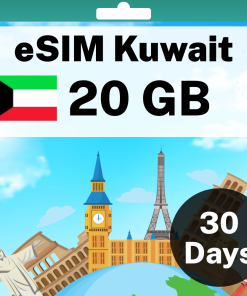 eSIM Kuwait - 20 GB - 30 days