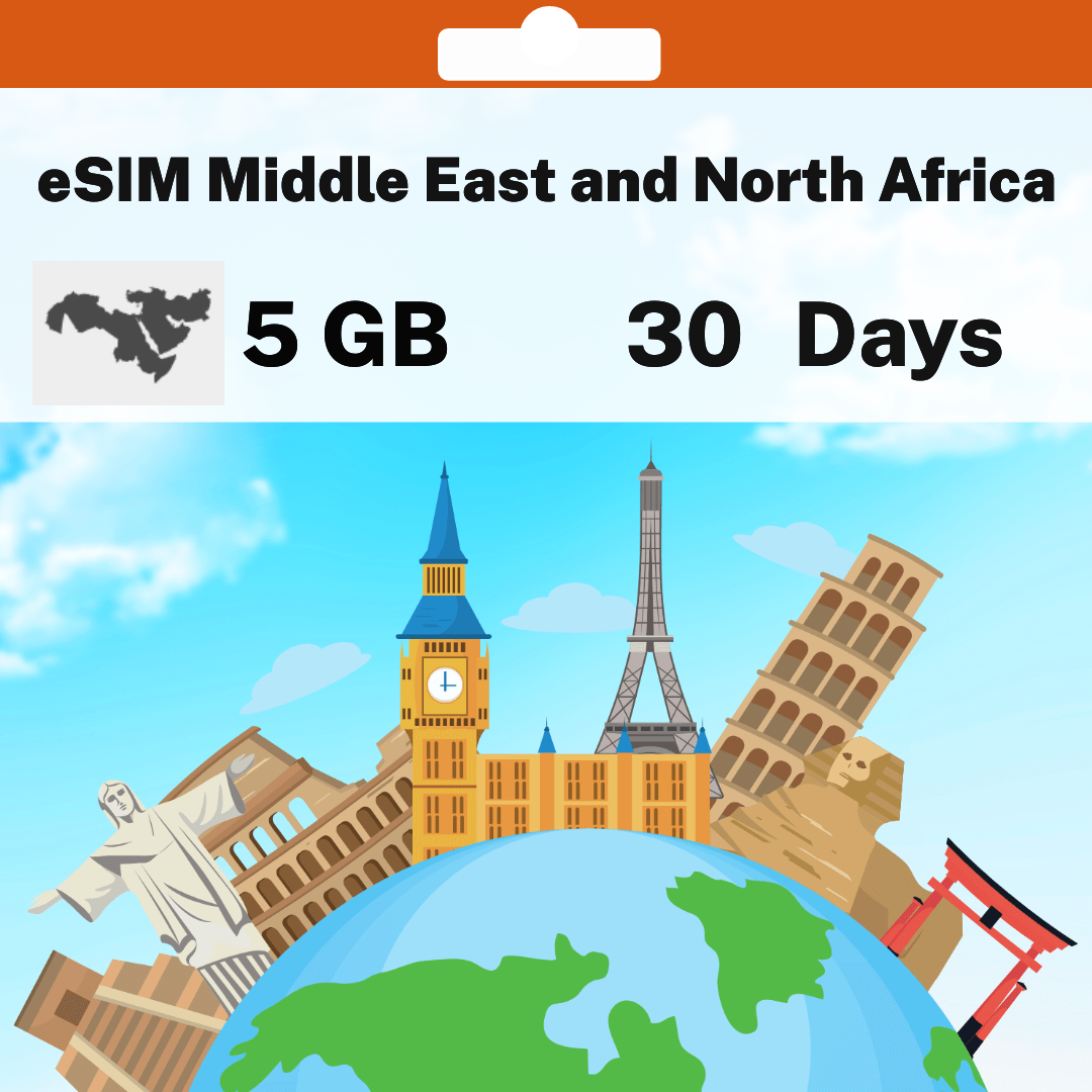 3ecb80d7-8260-44a6-8596-c7ce878a9deb.png eSIM Middle East and North Africa - 5 GB - 30 days