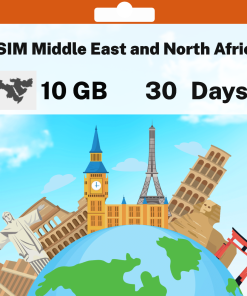 eSIM Middle East and North Africa - 10 GB - 30 days