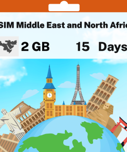 eSIM Middle East and North Africa - 2 GB - 15 days
