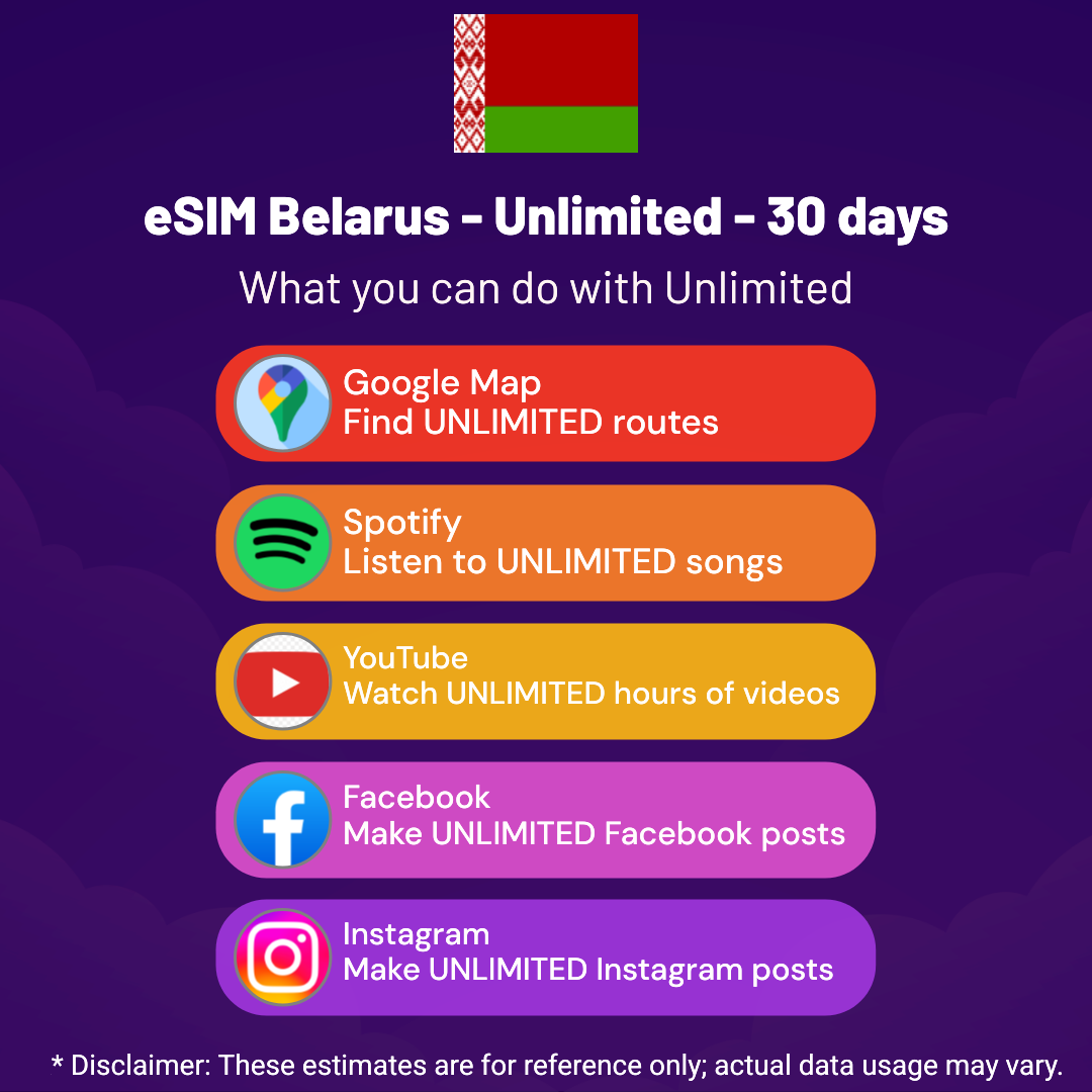 9ea7666b-fe63-4161-8360-0c6ea5ce28c6.png eSIM Belarus - Unlimited - 30 days